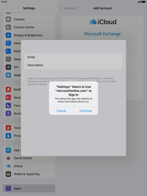 Press Continue. Press Continue.