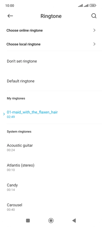 Press the Home key to return to the home screen.
