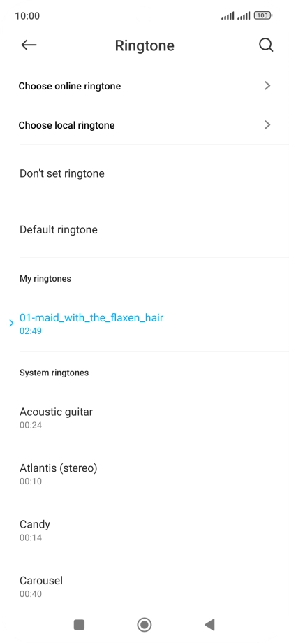 Press the Home key to return to the home screen.