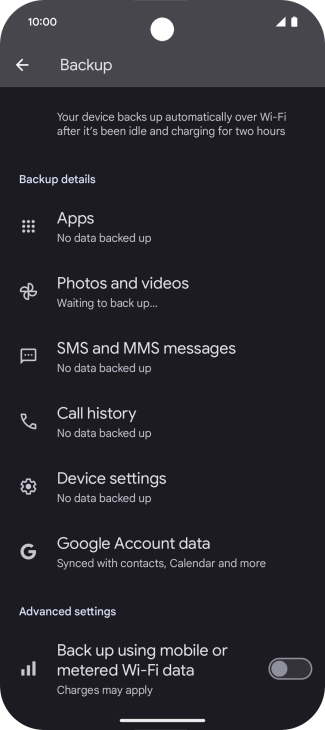 Press the indicator next to 