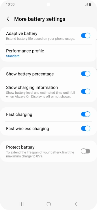 Press the indicator next to 