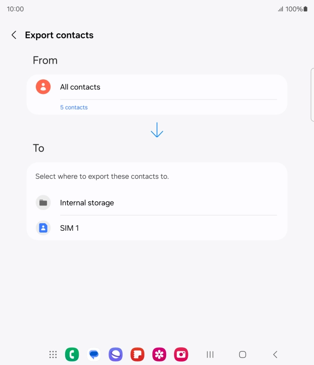 Press the name of the SIM. Press the name of the SIM.