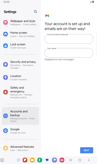 Press the field below 