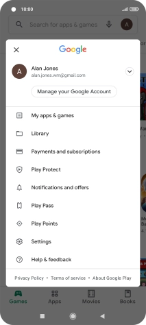 Press My apps & games.