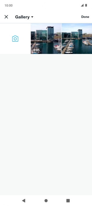 Press the required picture or video clip.