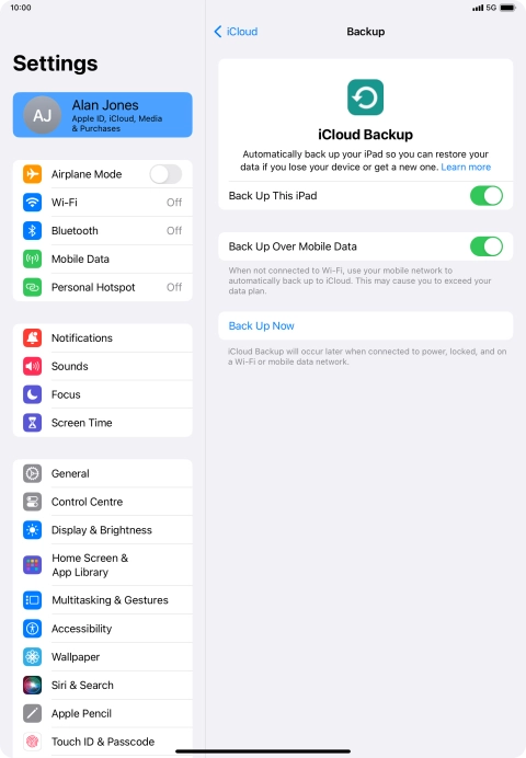 Press the indicator next to 