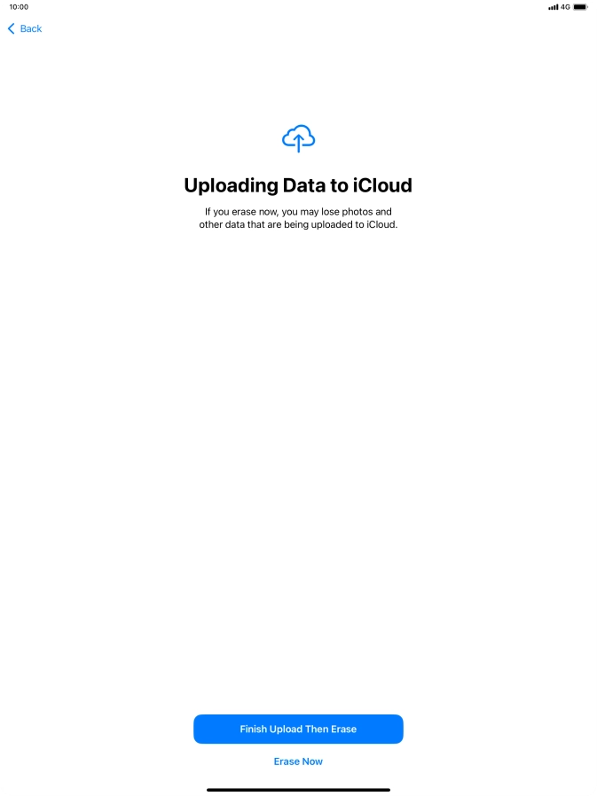 Press Erase Now. Press Erase Now.
