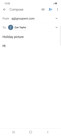 Press the attachment icon. Press the attachment icon.