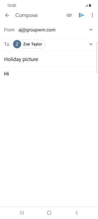 Press the attachment icon. Press the attachment icon.