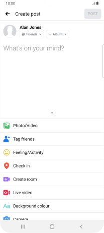 Press the text input field and key in the required text.