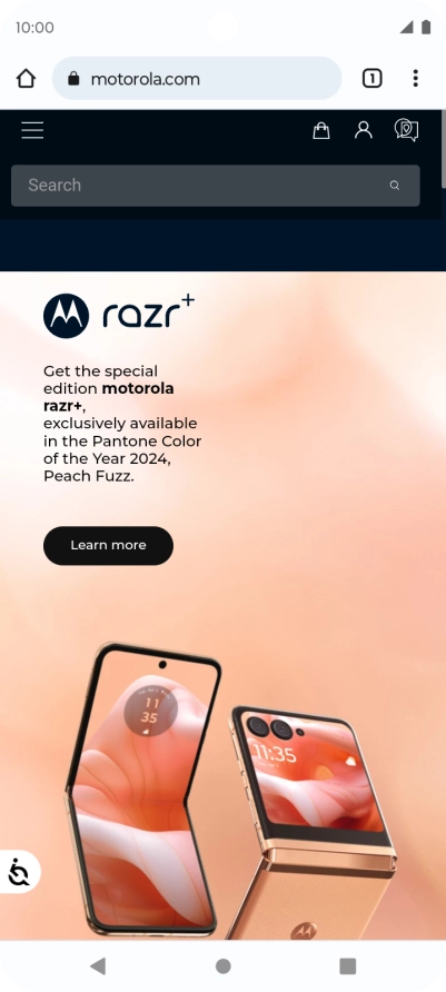 Press the profile icon. Press the profile icon.