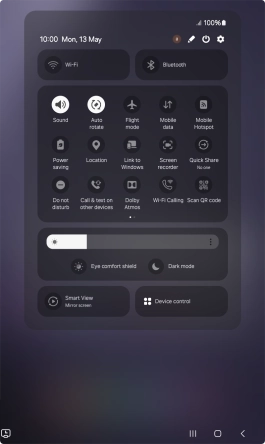 Press the settings icon.