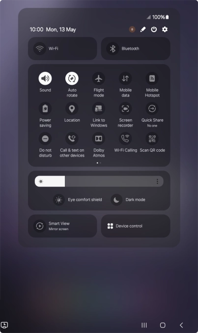 Press the settings icon.
