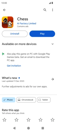 Press the Home key to return to the home screen.