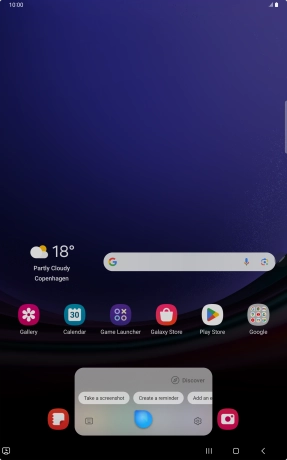 Press the settings icon.