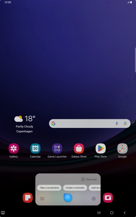 Press the settings icon.