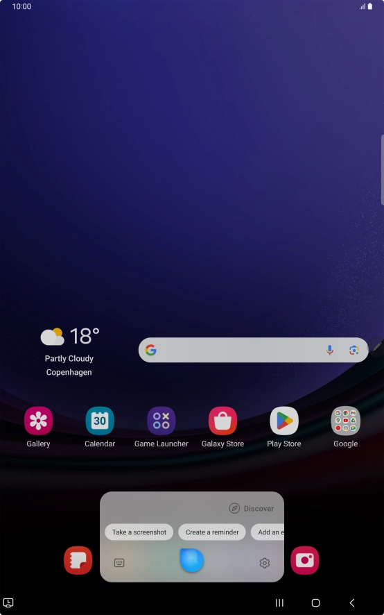 Press the settings icon.