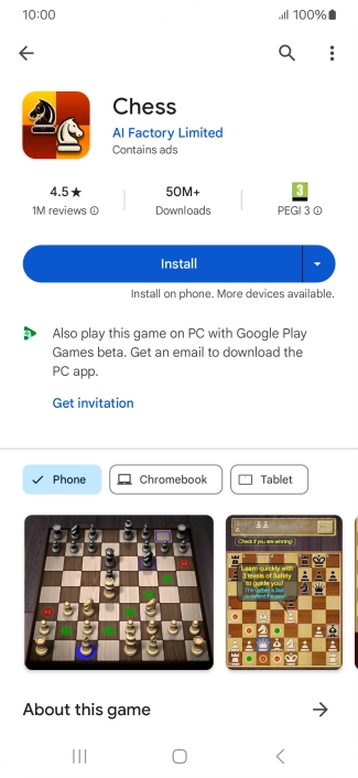 Press Install and follow the instructions on the screen to install the app. Press Install and follow the instructions on the screen to install the app.
