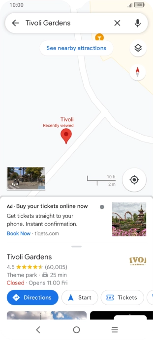 Press the destination at the bottom of the screen. Press the destination at the bottom of the screen.