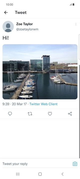 Press the text input field.
