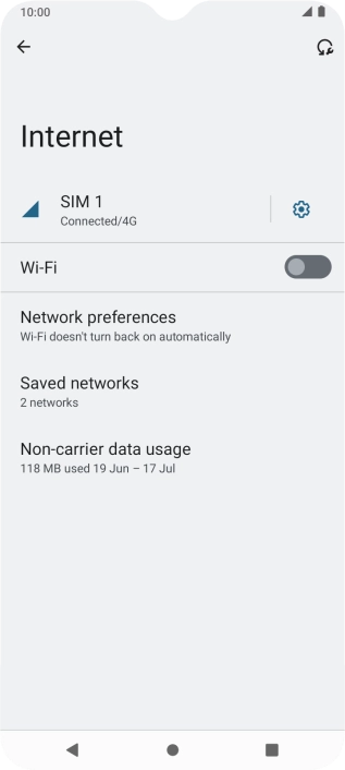 Press the indicator next to 