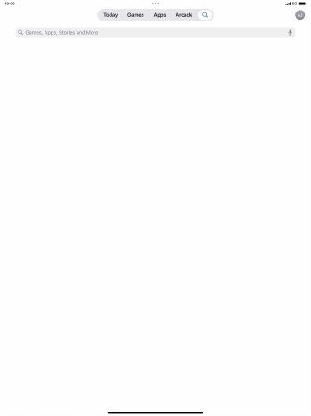 Press the search field.