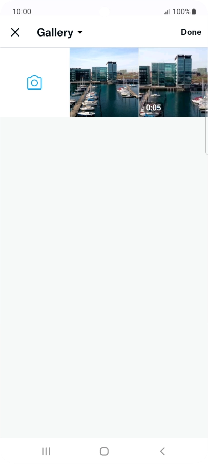 Press the required picture or video clip.