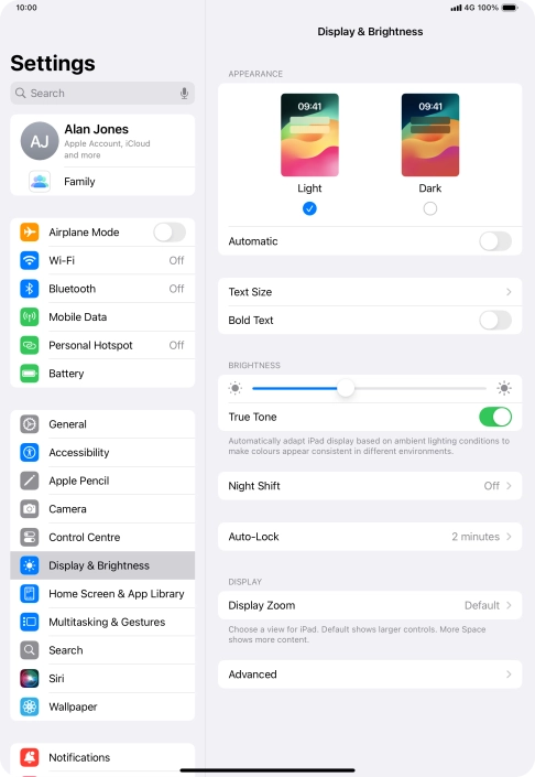 Press and drag the indicator below Press and drag the indicator below