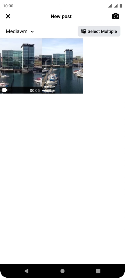 Press the required picture or video clip.