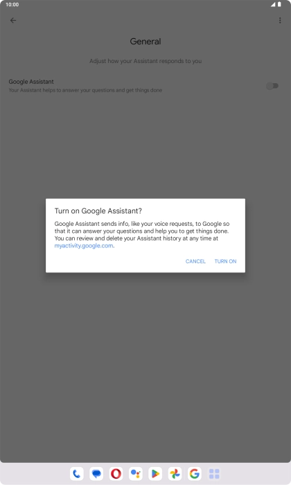 If you turn on the function, press TURN ON.