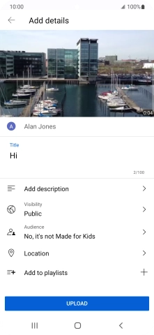 Key in the required text and press UPLOAD. Key in the required text and press UPLOAD.