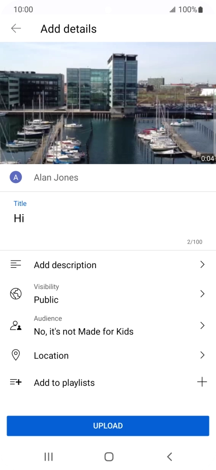 Key in the required text and press UPLOAD. Key in the required text and press UPLOAD.