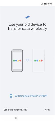 Follow the instructions on the screen to transfer the content from another phone and finish the activation of your phone.