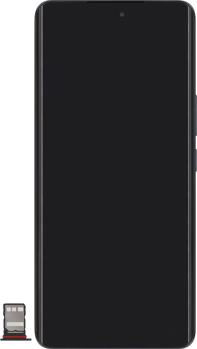 Turn your SIM so the angled corner of the SIM matches the angled corner of the second SIM holder and place your SIM in the SIM holder.