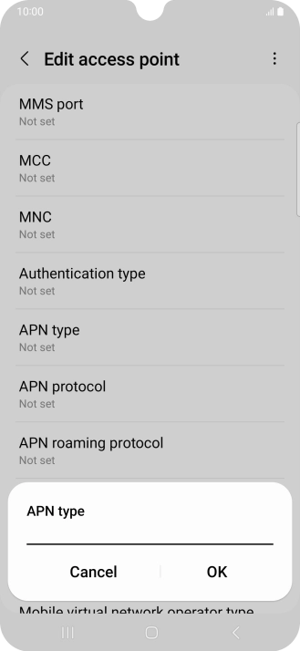 Key in mms and press OK.