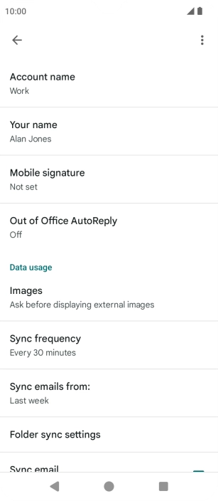 Press Account name and key in the required name.