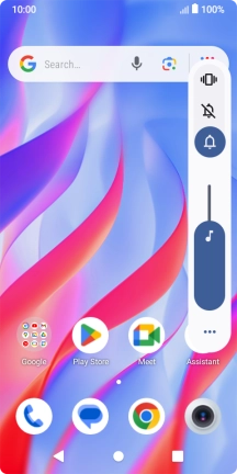 Press the silent mode icon to turn on silent mode. Press the silent mode icon to turn on silent mode.