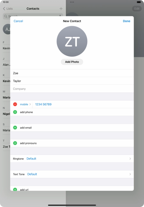 Press Done. Press Done.