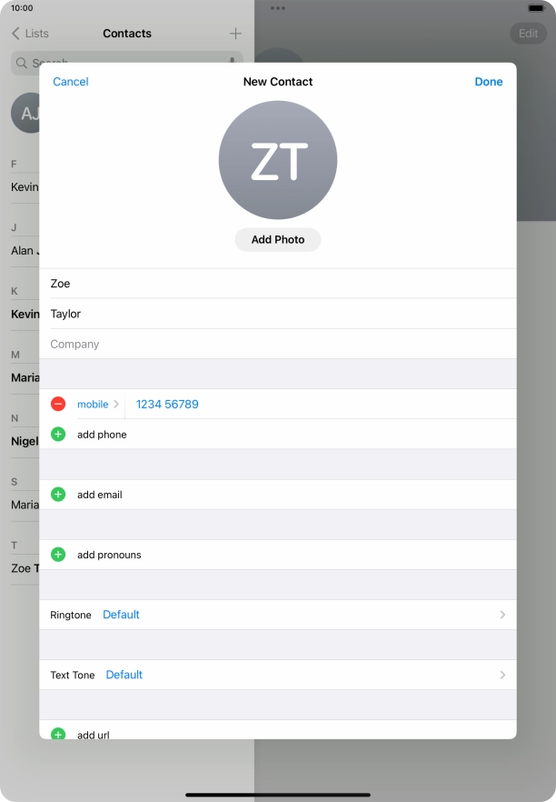 Press Done. Press Done.