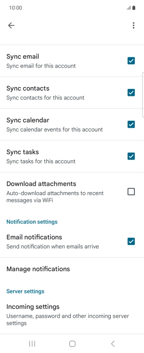 Press the field next to 
