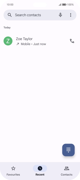 Press and hold the required number.