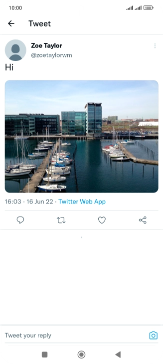 Press the text input field.
