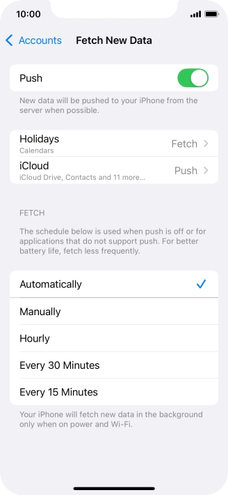 Press the indicator next to 