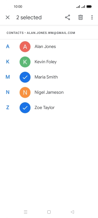 Press the menu icon.