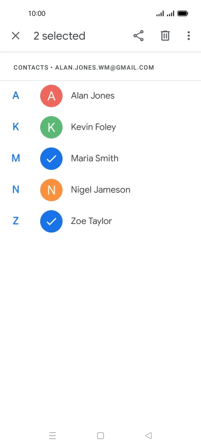 Press the menu icon.