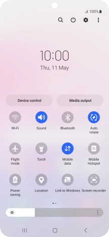 Press the settings icon.