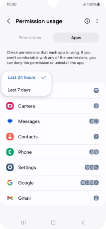 Press the required setting. Press the required setting.