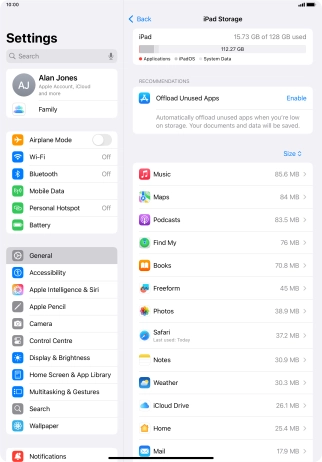 Press the required app.