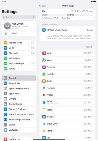 Press the required app.