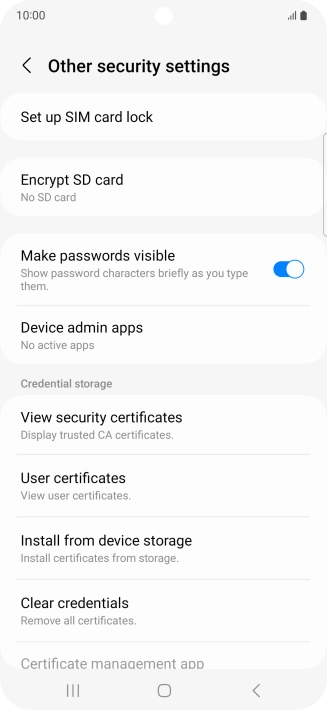 Press Set up SIM card lock.
